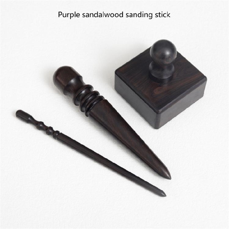 Ebony Wood Leather Edge Burnisher Tool Professional Round Leather Edge Burnisher Tool for Burnishing Leather Hand Making