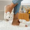 Fashion 2024 New Spring/autumn Women's Slippers Round Toe Flat Shoes for Women Indoor Open Toe Flats Slip On Comfortable Rabbit Slides