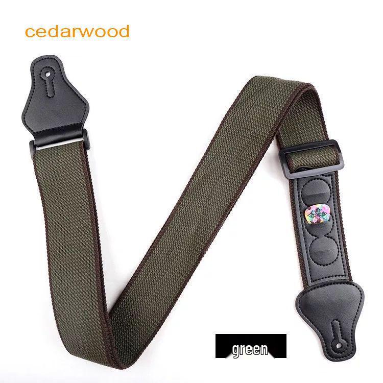 Unisex Classic Guitar Strap with Plectrum Holder for Acoustic & Electric Guitars
