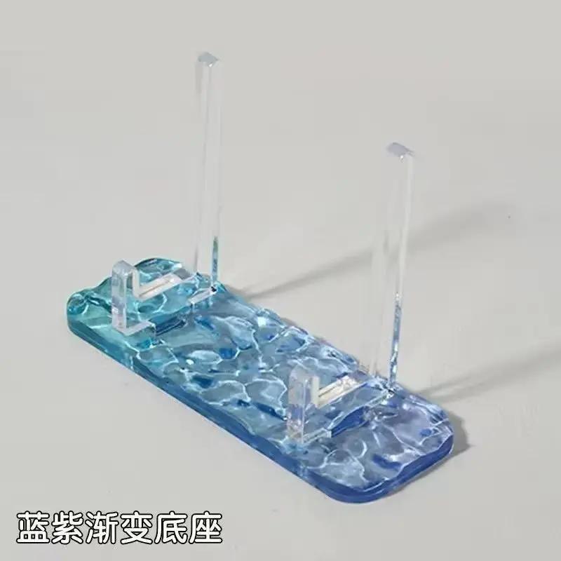 Useful Clear Acrylic Display Easels Rack Water Ripple Beautiful Plate Holder Stand Fashion Bracket Home Decor New