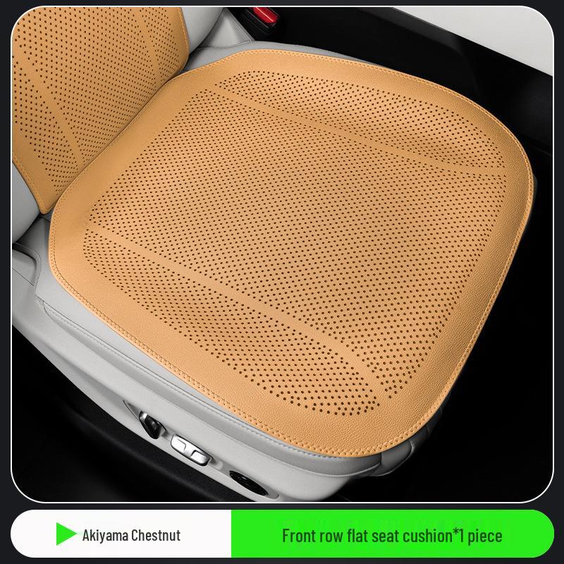 Universal Perforated Breathable Car Seat Cushion for Five-Seat Vehicles - Year-Round Ventilation