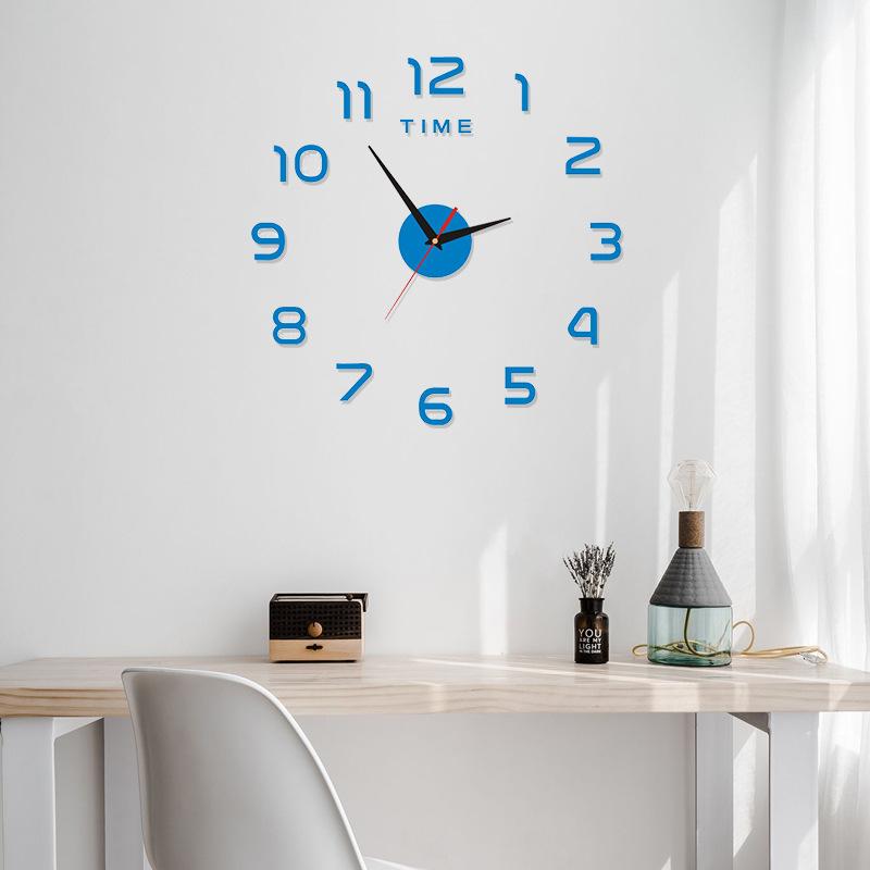 Creative Decorative Wall Clock Oversized Diy Acrylic Wall Clock European Style Living Room Wall Sticker Clock Living Room