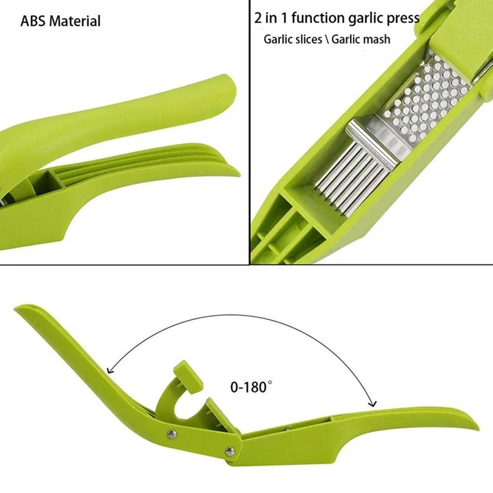 Stainless Steel Garlic Slicer Manual Type Garlic Masher Portable Garlic Crusher Kitchen Use
