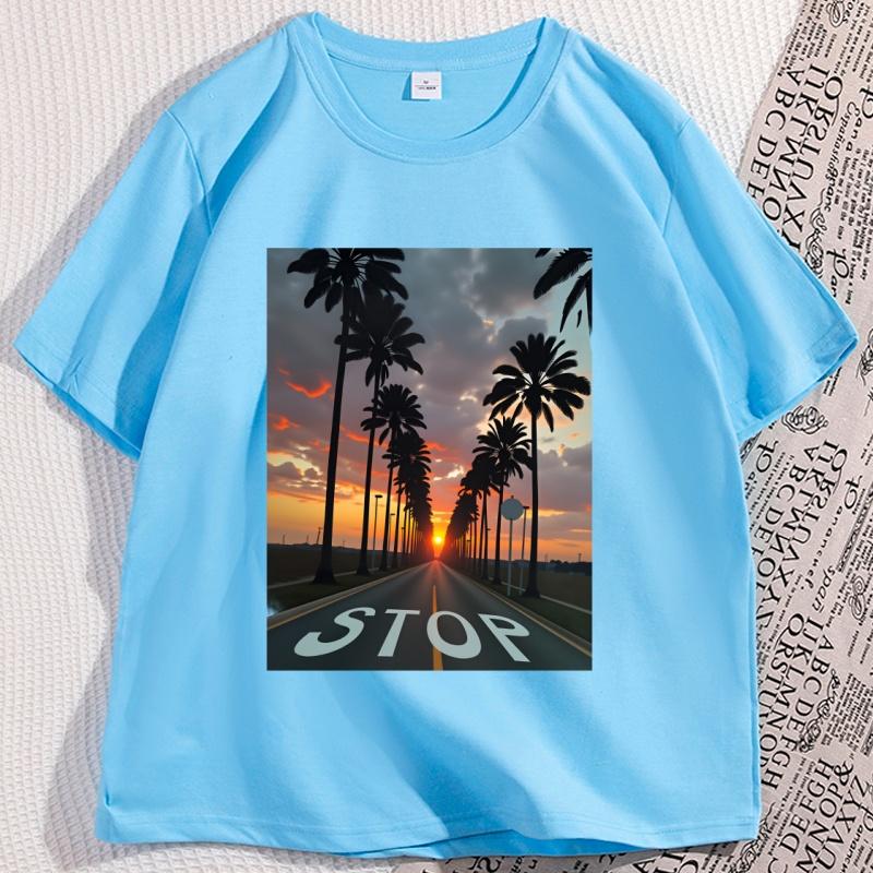 

Summer Sun T Shirt Cotton Printed TShirt Soft Breathable Round Neck Short Sleeve Tee Unisex Casual Wear Oversized 4XL