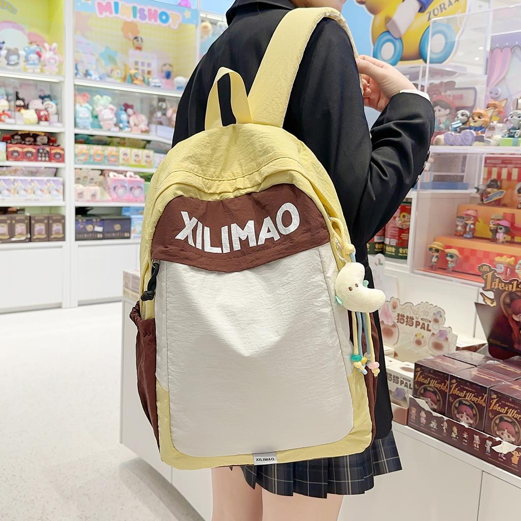 Schoolbag trendy Korean version large-capacity student schoolbag 1011 winter new ins high-value outdoor travel versatile backpack