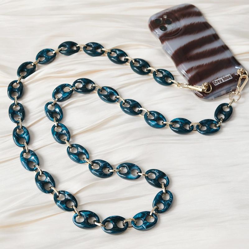 New Phone Accessory Cellphone Parts Chain Anti Lost Universal Cute Metal Shoulder Neck Crossbody Phone Strap Case Holder Chains