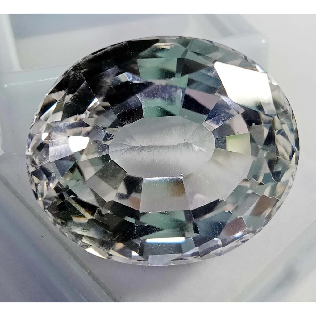 Beautiful Natural White Sapphire 64-65 Ct Oval Cut Certified Loose Gemstone