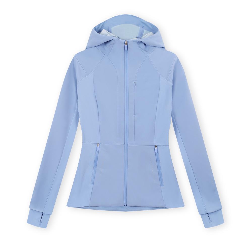 Lulu Original Women's Windproof Softshell Hooded Jacket for Yoga - Breathable Autumn/Winter Coat