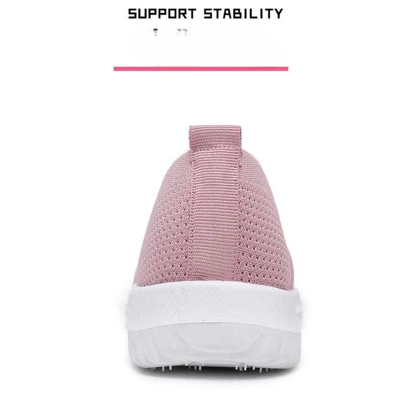 Lehké dámské prodyšné ploché boty ze síťoviny – ultra pohodlné, protiskluzové a větrané pro venkovní běžné nošení