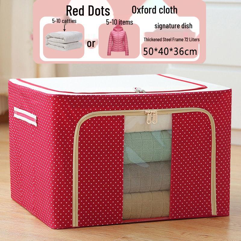 Large Capacity Foldable Steel Frame Wardrobe Storage Box for Clothes and Quilts