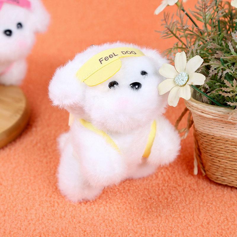 Cute Cartoon Plush Puppy Keychain Pendant Creative Stuffed Animals Keychain Kawaii Backpack Decoration Accessories Gifts