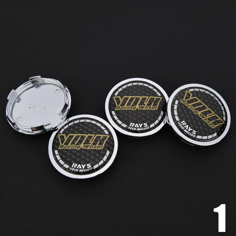 4PCS JDM Sport Wheel Cap VOLK 65mm OD & 60mm Clip RAYS Rim Caps Wheel Center Caps Car Cover Hub Cap Black & Silver & Red