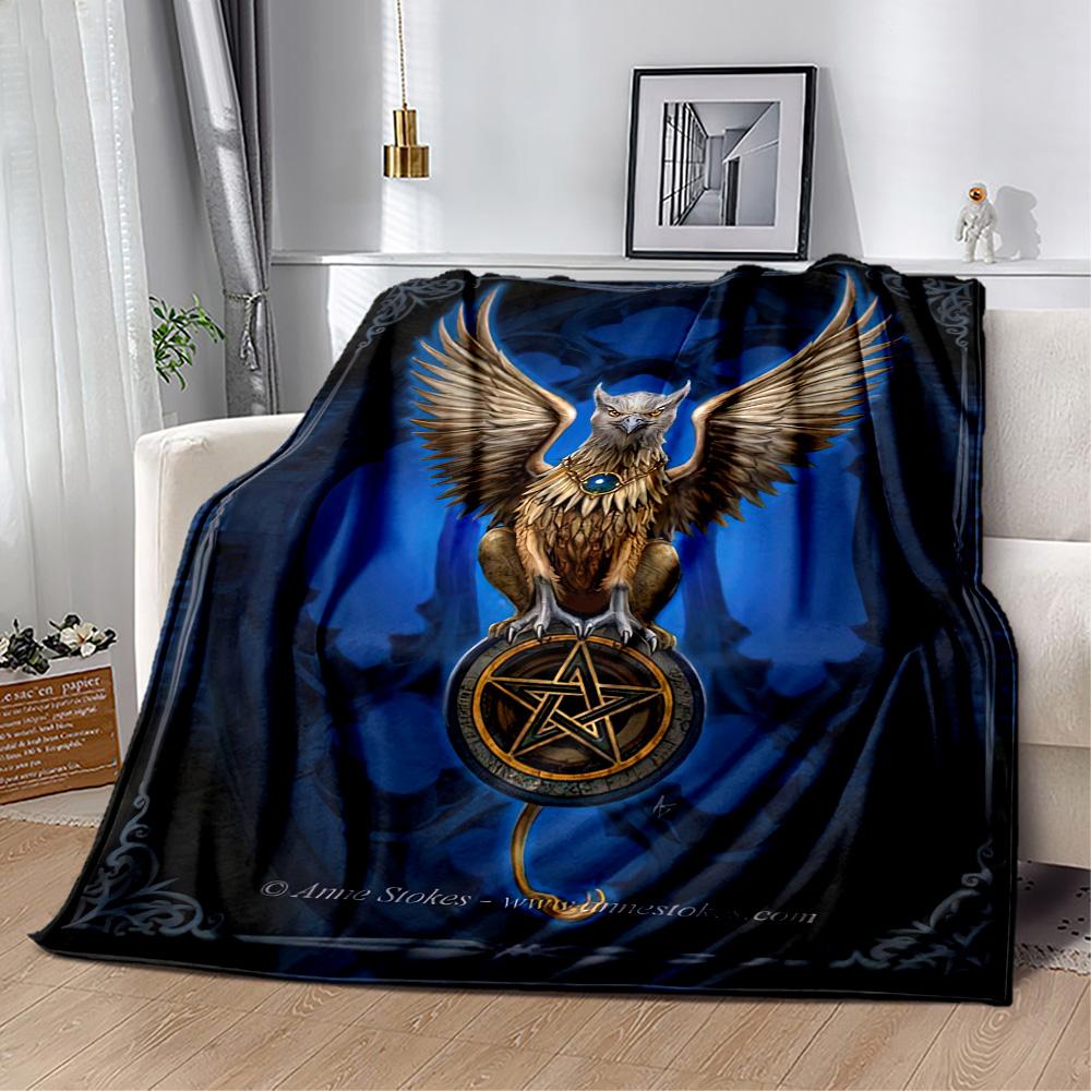 Gothic Style Blanket Soft & Cozy Great for Bedding Picnics Livingroom Four Seasons Multipurpose Digital Print Birthday Christmas Gift Blanket