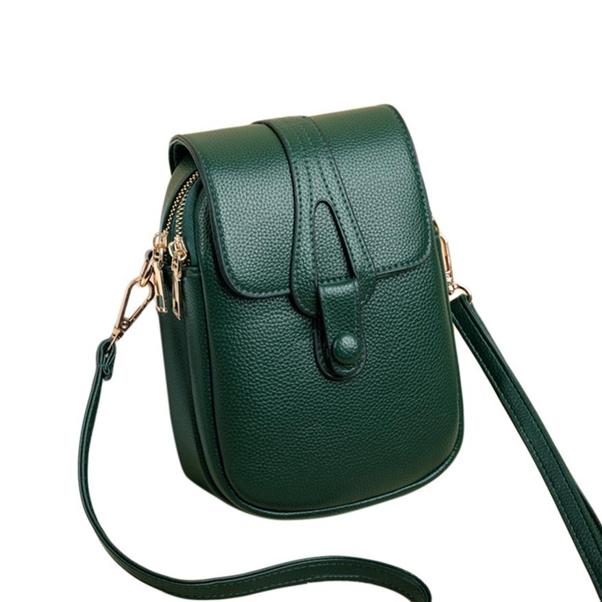 Borsa verticale per cellulare a doppio strato Borsa diagonale a spalla casual da donna