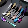 Small Gold Korean Spoon Mini Stainless Steel Soup Spoon Multi-purpose Tableware for Dessert Seasoning Coffee Cake Children Gift4