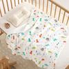 110x110cm High Density Pure Cotton Six-Layer Gauze Baby Bath Towel and Toddler Blanket