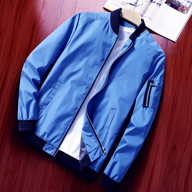 

Men s Business Casual Jacket for Spring and Autumn 2024 - Versatile Outerwear for Middle-Aged and Young Adults 5XL небо синє кольору