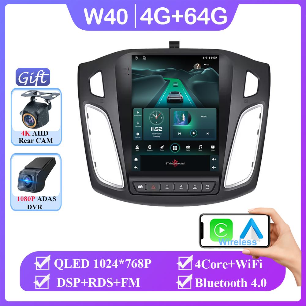 9.7 Inch screen For Ford Focus 3 Mk 3 2011-2019 Car DVD AutoRadio Carplay 4G Multimedia Player WIFIGPS Navigation NP No 2din DVD