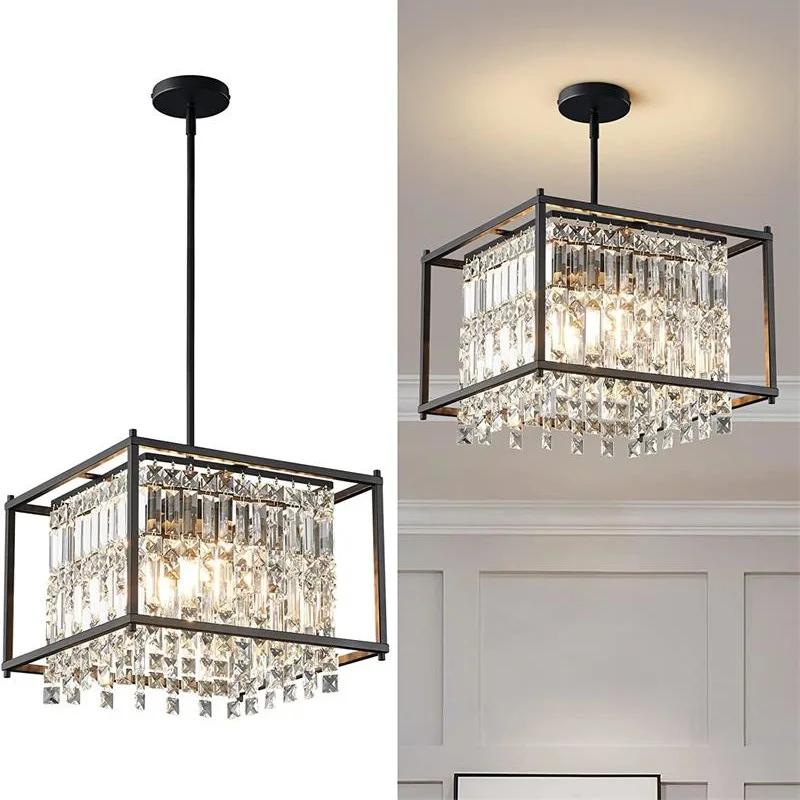 Modern minimalist luxury crystal chandelier K9 living room dining room ceiling light Nordic creative home lighting fixtures