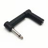 Elbow Mono 6.35mm Male-Female Dual Channel Audio Extension Adapter Plug 6.5mm
