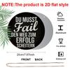 2D Flat Retro Aluminum Wall Decorations in Various Sizes. The German Inspirational Theme "Failure Is An Inevitable Step on The Road To Success