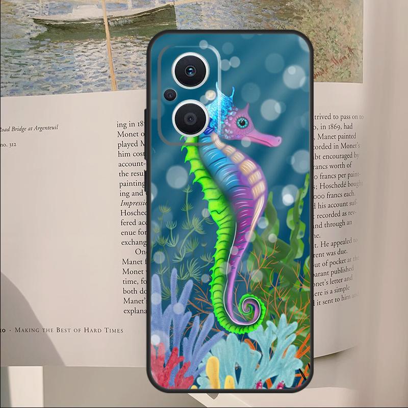 Seahorse Cover For OPPO Reno 7 8 Lite 11F 12F 13F 14F 10 11 12 13 14 Pro OPPO Find X6 X8 X9 Pro Case