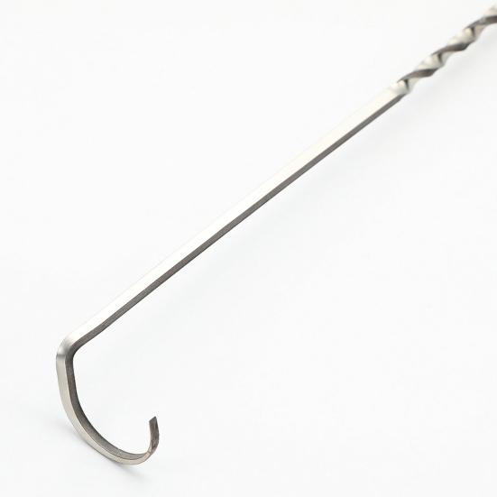 Pigtail Food Flipper Stainless Steel Grill Turner Hook Ergonomic Meat Flipping Hook for Grilling Steak Ribs Chicken Kitchen BBQ Accessories