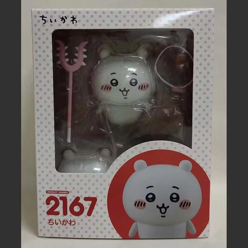Cute Cartoon Chiikawa Usagi Action Figure Kawaii Anime Model Statue Collectible Doll With Replaceable Faces Desk Decoration Gift