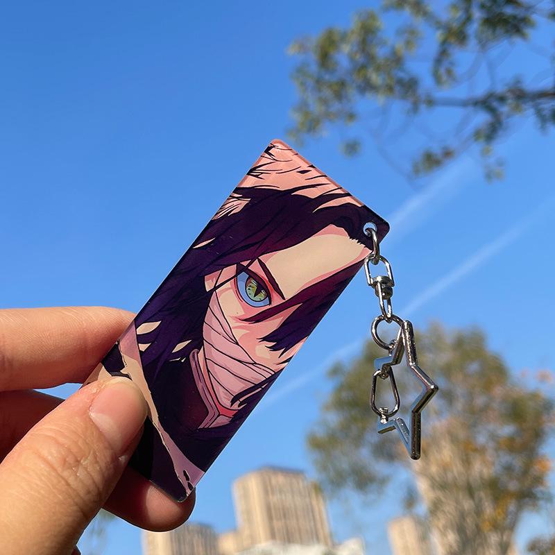 Demon Slayer Glowing Eyes Acrylic Keychain - Cartoon Pendant Gift