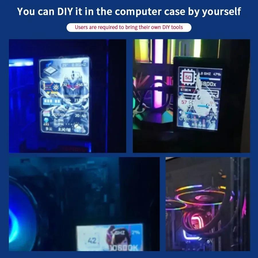 Mini 3.5 Inch IPS TYPE-C Computer Secondary Screen IPS Computer CPU GPU HDD Monitor LCD Display Freely AIDA64 Windows 8/10/11