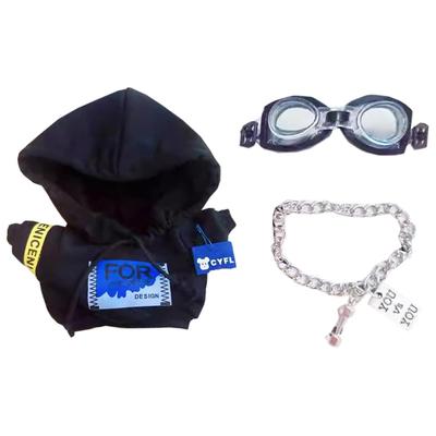 Niannyyhouse 10cm-15cm 20cm Plush Toy with Clothes, Hoodie, Glasses, and Accessories, Cotton Doll Clothes, Dress-Up (10cm-15cm)