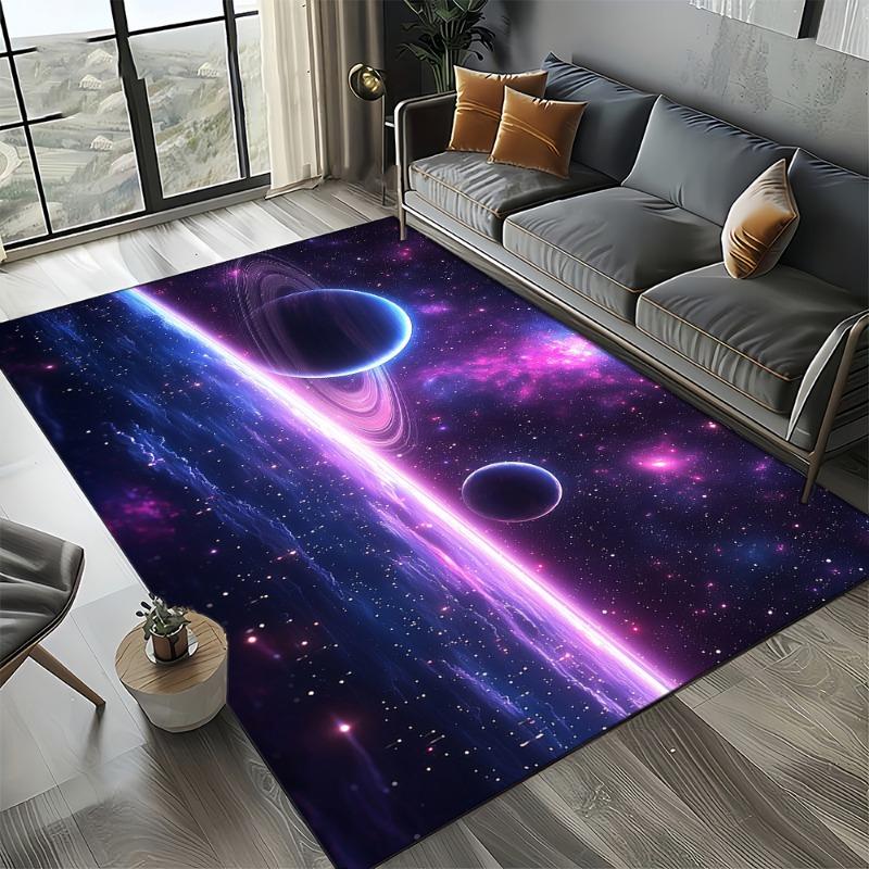 Cosmic Nebula Star Black Hole Galaxy Carpet Rugs Living Room Decor Carpets Home Bedroom Non-slip Area Floor Mat Entrance Doormat