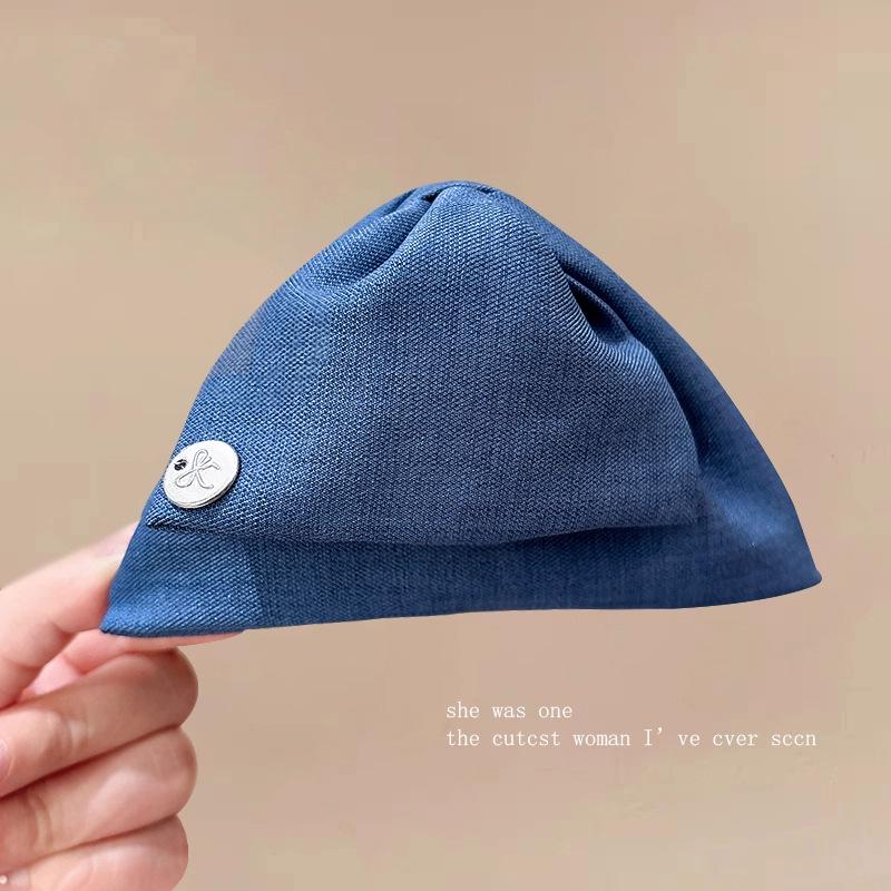 Women s Seamless Denim Triangle Hair Claw Clip for Buns and High Ponytails темно-синий