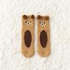 Coral fleece socks women's autumn and winter thickened warm cute sleep home floor confinement plush fluffy tube socks