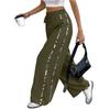 Women's Loose Casual Leopard Print Drawstring Wide Leg Pants