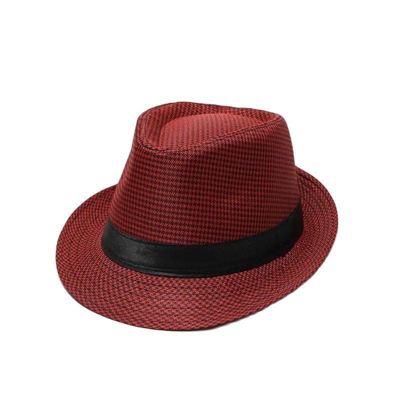 Houndstooth British Top Hats For Men Women Spring Autumn European American Jazz Hat Stage Performance Hat DadBucket Hats Gift