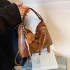 Vintage Shoulder bag for Women Lightweight PU Large Capacity Zipper String  Cute Charm For Daily Use Commute Shopping Handbag