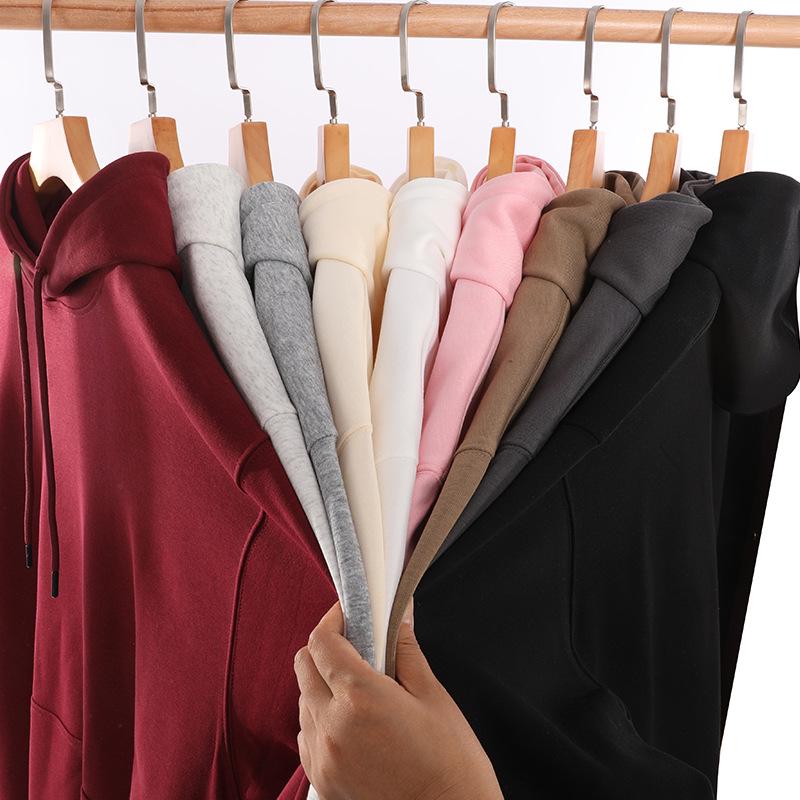 Sweatshirt unisexe en molleton de coton 320g - Léger, Coupe ample, Couleur unie, Manches longues, Col rond pour l'automne/hiver.