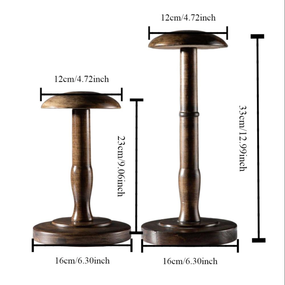 Wooden Hat Cap Display Holder Storage Rack Wig Storage Holders Wigs Display Stands Salon Home