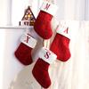 Classic Red Knitted Wool Christmas Stocking for Festive Decoration