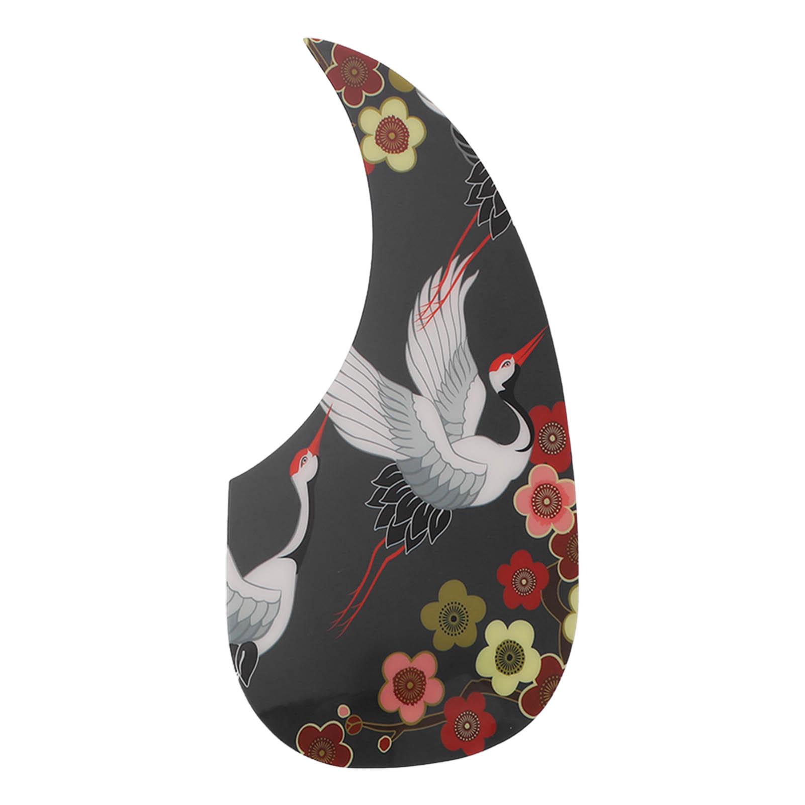 

Акустический гитарный пикгард с рисунком журавля, каплевидный, защитная пластина пикгарда, ПВХ для защиты