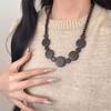 Retro Wooden Disc Necklace, Female Niche Design Sense, Daily Versatility Shows Temperament, Cold High-end Wear Accessories