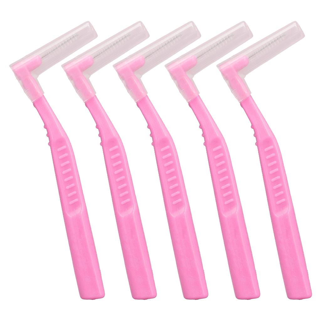 5pcs L Shaped Interdental Brushes Effective Cleaning Plaque Removal Braces Brush for Tooth Care