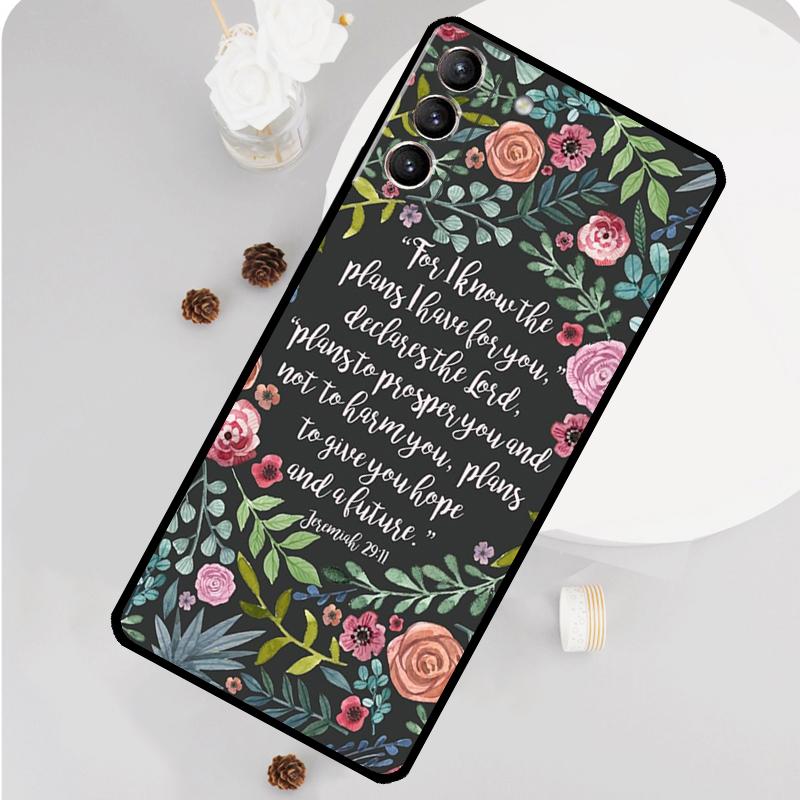 Bible Verse Jesus Christ Christian Phone Case For Samsung Galaxy S25 S26 Ultra S20 S21 S22 S23 S24 Plus S10 S25 FE Funda Cover