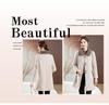 Elegant Spring/Autumn 2026 Reversible Wool Coat - Fashionable Mid-Length for Stylish Middle-Aged & Elderly Women