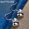 Luxurious 925 Sterling Silver Exquisite Polished Heart-Shaped Earrings for Women Fashionable Wedding Accessories