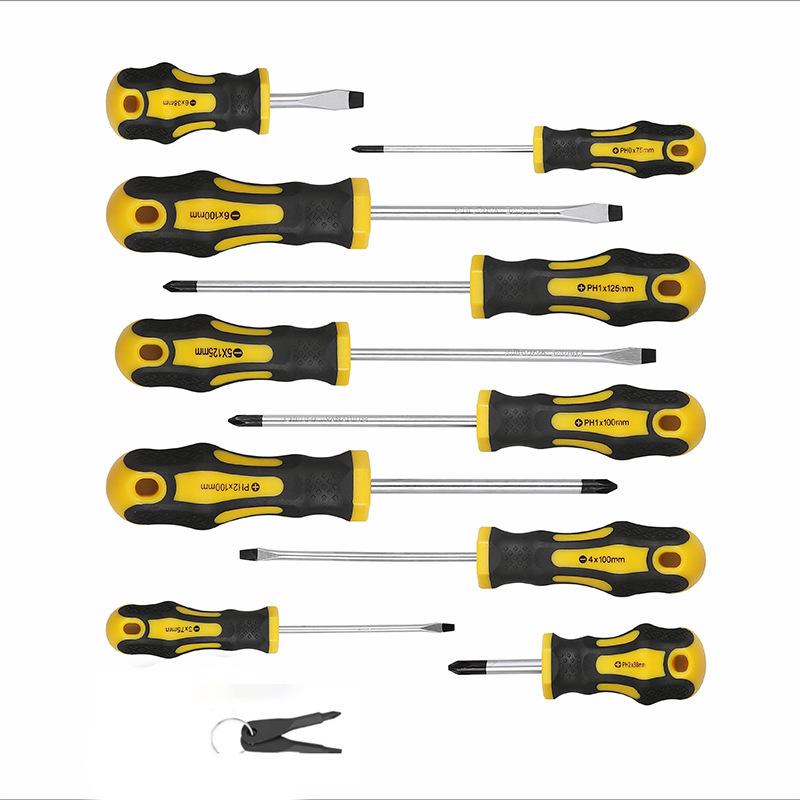 Household Multi-Functional Repair Tool Set with Taper Handle Screwdriver