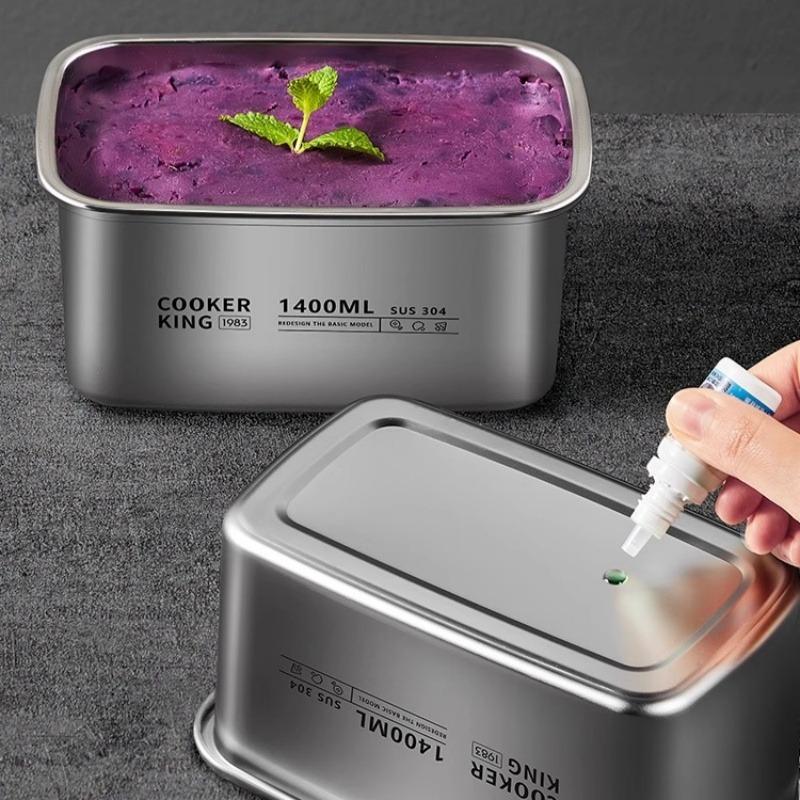 COOKER KING Food Storage Container Stainless Steel Camping Lunch Box Fruit Bento Box Refrigerator Freezer Sealed Storage Box