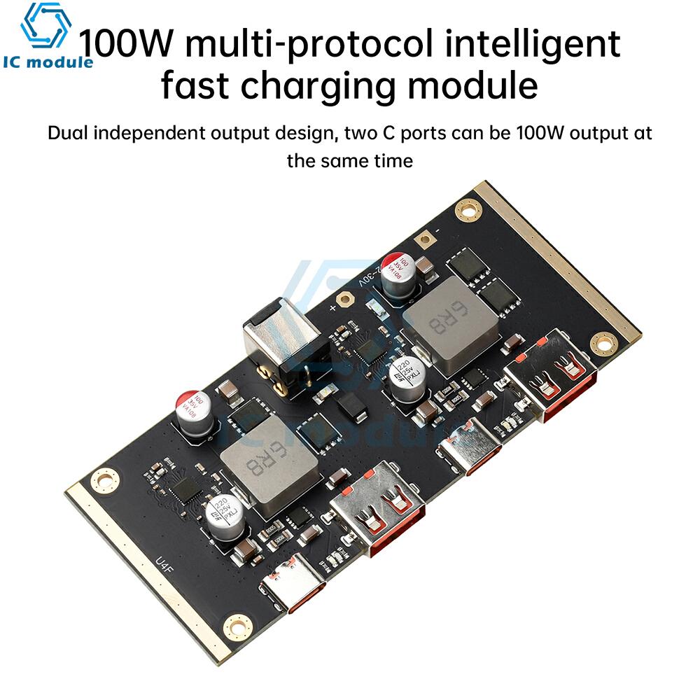 100W Schnelllade-Modul 100W Multi-Protokoll Intelligentes Schnelllade-Modul PD QC SCP AFC VOOC Schnellladegerät Leiterplatte