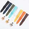 19mm 20mm 21mm 22mm Woven FKM Watchband Fluororubber Belt with Back Leather Watch Strap for Longines L2 L3 L4 Masters COLLECTION